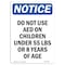 Signmission Safety Sign, OSHA , 10" Height, Rigid Plastic, Do Not Use AED On Children Sign, Portrait OS-NS-P-710-V-15488 - alternate 1